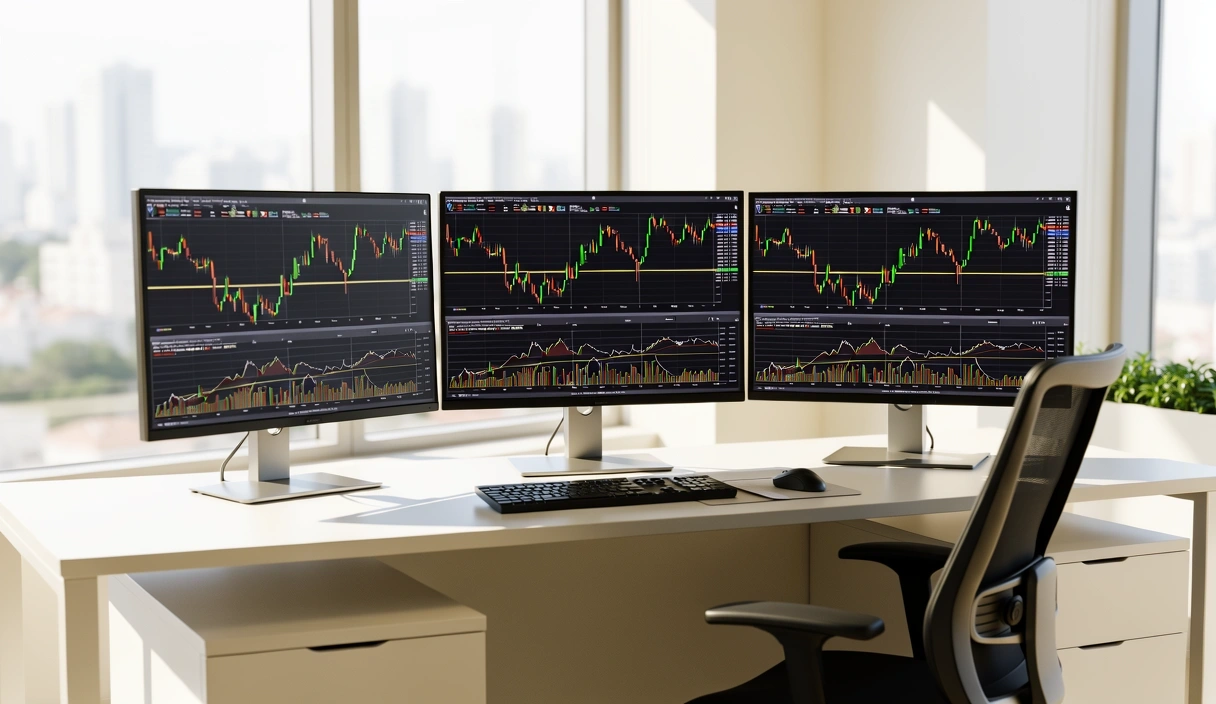 Ambiente de análise financeira profissional